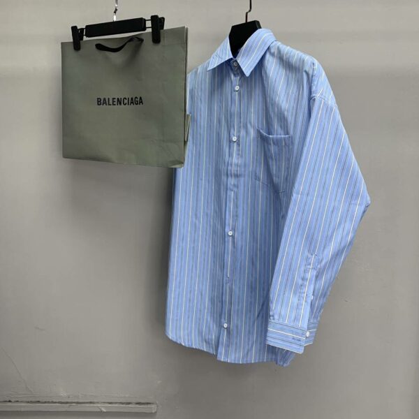 Balenciaga striped long-sleeved shirt