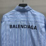 Balenciaga striped long-sleeved shirt