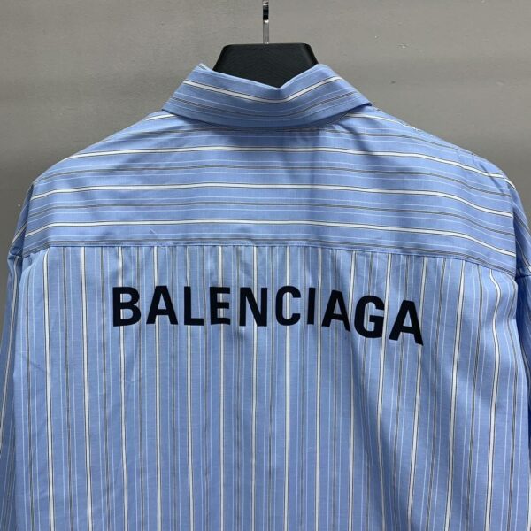 Balenciaga striped long-sleeved shirt