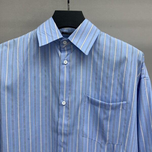 Balenciaga striped long-sleeved shirt