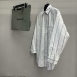 Balenciaga striped long-sleeved shirt