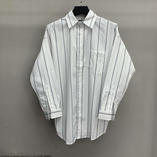 Balenciaga striped long-sleeved shirt