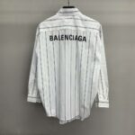 Balenciaga striped long-sleeved shirt