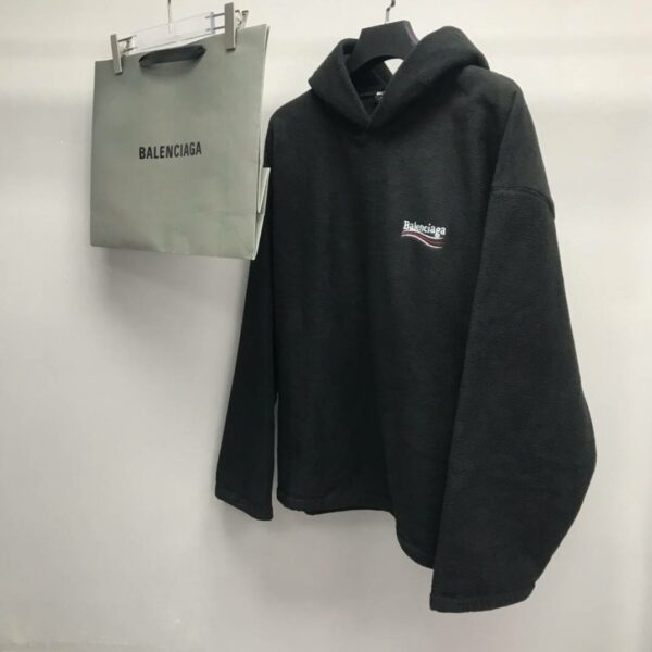 Balenciaga Polar Fleece Coke Hooded Sweatshirt