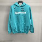 Balenciaga ripped double layer hoodie