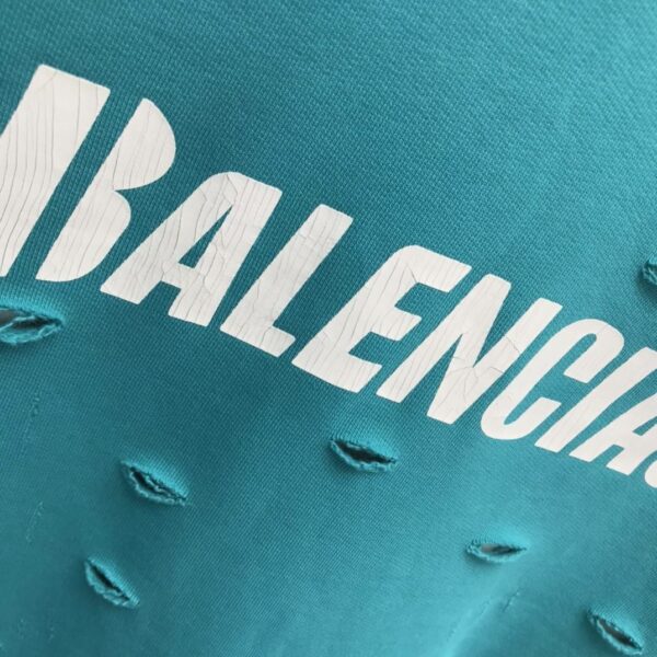 Balenciaga ripped double layer hoodie