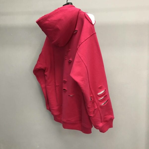 Balenciaga ripped double layer hoodie