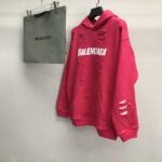 Balenciaga ripped double layer hoodie