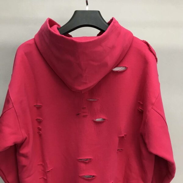 Balenciaga ripped double layer hoodie