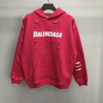 Balenciaga ripped double layer hoodie