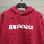 Balenciaga ripped double layer hoodie