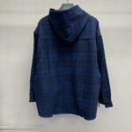 Balenciaga plaid shirt hooded jacket