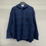 Balenciaga plaid shirt hooded jacket