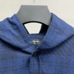 Balenciaga plaid shirt hooded jacket