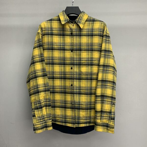 Balenciaga reversible plaid shirt jacket