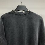 Balenciaga neckline hardware perforated hoodie