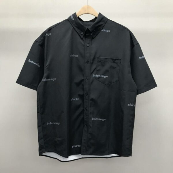 Balenciaga bullet screen short sleeve shirt