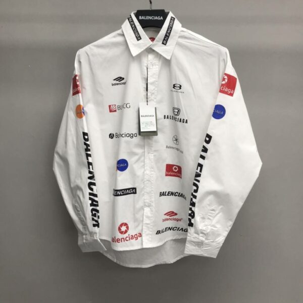 Balenciaga LOGO LOGO racing style long sleeve shirt