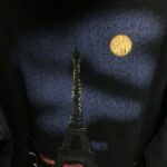 Balenciaga Paris tower mud stained zipper hoodie