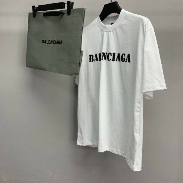 Balenciaga front and back T-shirt with blurred letters