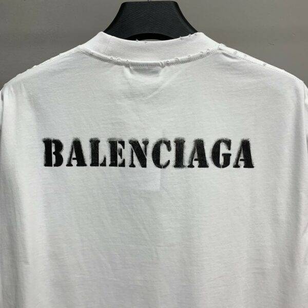 Balenciaga front and back T-shirt with blurred letters