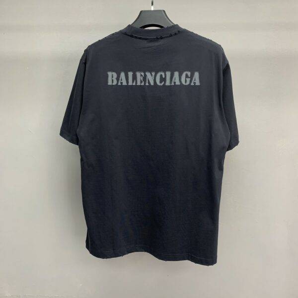 Balenciaga front and back T-shirt with blurred letters