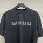 Balenciaga front and back T-shirt with blurred letters