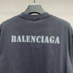 Balenciaga front and back T-shirt with blurred letters