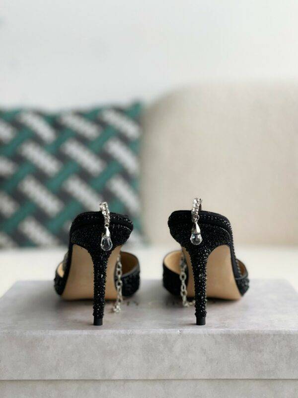 Jimmy Choo/Saeda 100 Lady Crystal Chain Heels JC