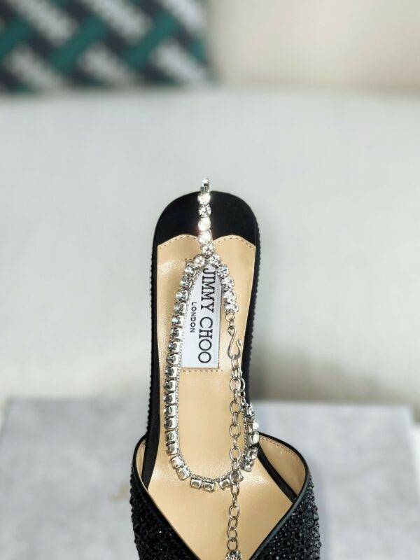 Jimmy Choo/Saeda 100 Lady Crystal Chain Heels JC