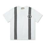 Gucci  23SS double G vertical stripe foam printed t-shirt