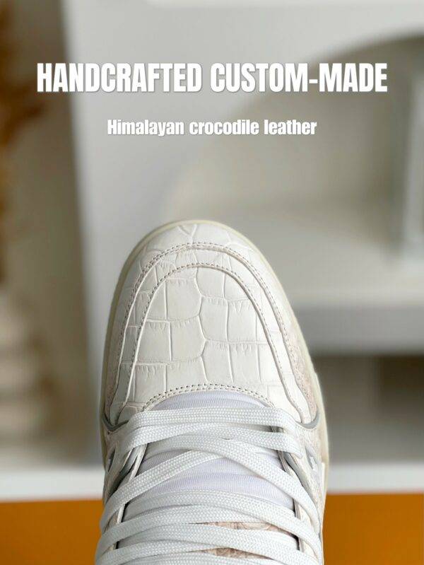 【Handmade Custom】Louis Vuitton Himalayan Crocodile Leather Trainer Sneakers