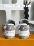 【Handmade Custom】Louis Vuitton Himalayan Crocodile Leather Trainer Sneakers