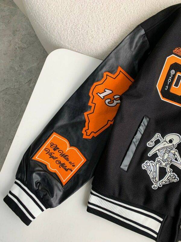 OFF-WHITE  FW21  Alphabet pattern Baseball uniform