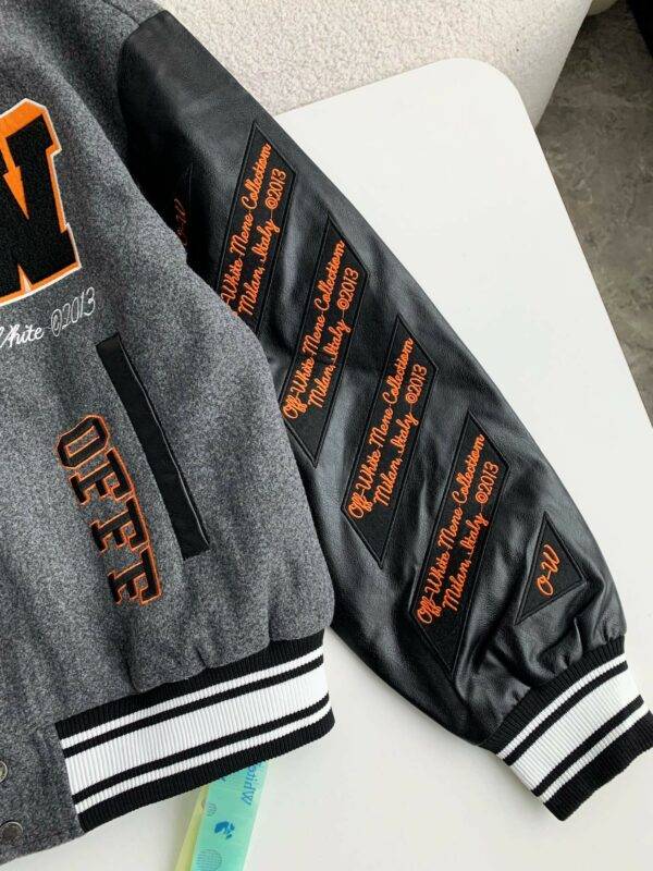 OFF-WHITE  FW21  Alphabet pattern Baseball uniform