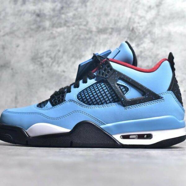 Jordan Air Jordan 4 retro collaboration ice blue wear-resistant non-slip mid-top