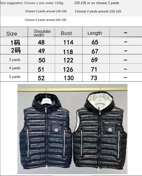 Moncler Early Fall Ragot Series Breathable Hooded Vest Jacket