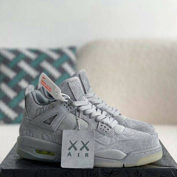 Jordan Air Jordan 4 retro kaws suede lightweight wear-resistant non-slip mid-top