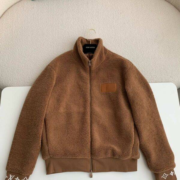 Louis Vuitton Jacquard vertical collar zipper fleece jacket